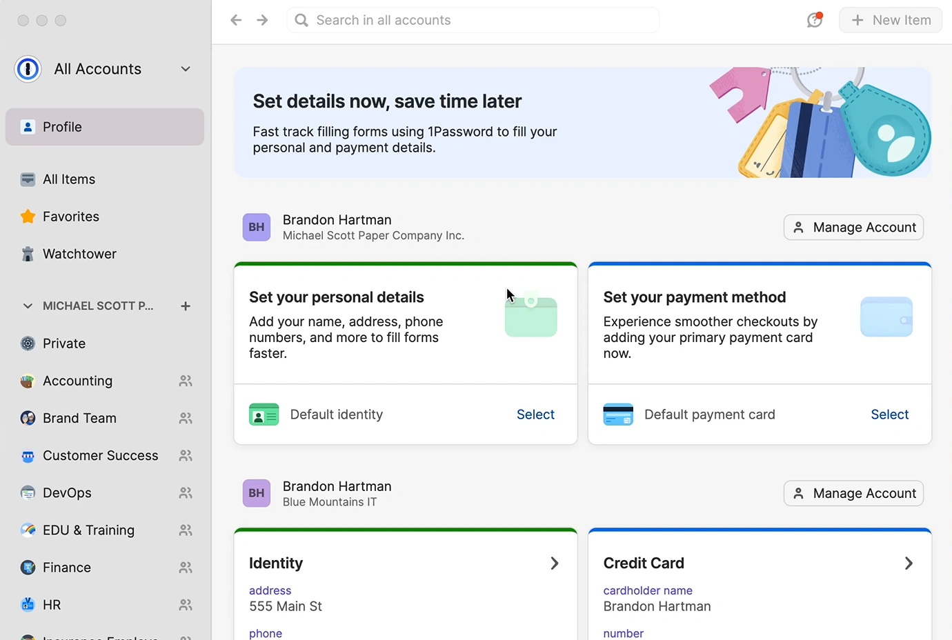 1Password Vault Overview
