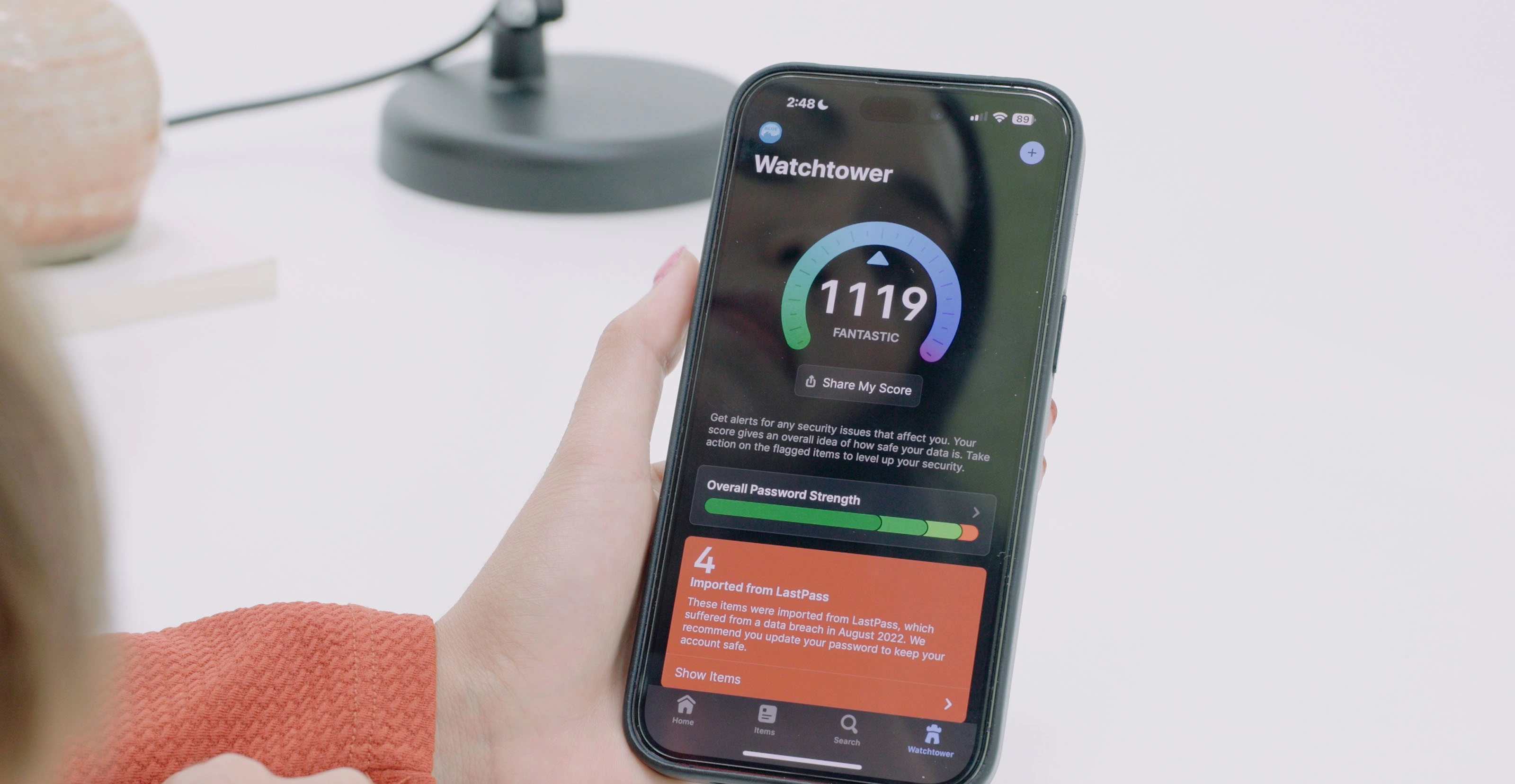 1Password iOS Mobile Watchtower View