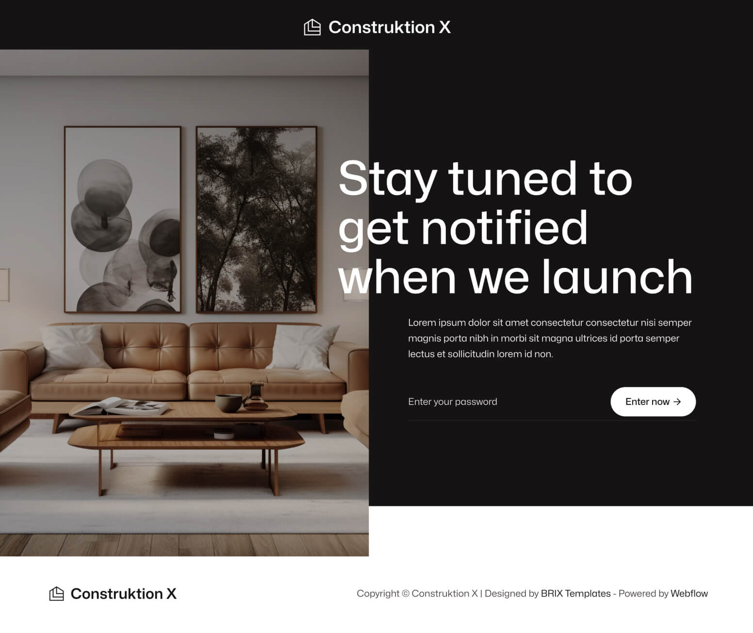 Construktion X - Coming Soon Page - Construction Webflow Template