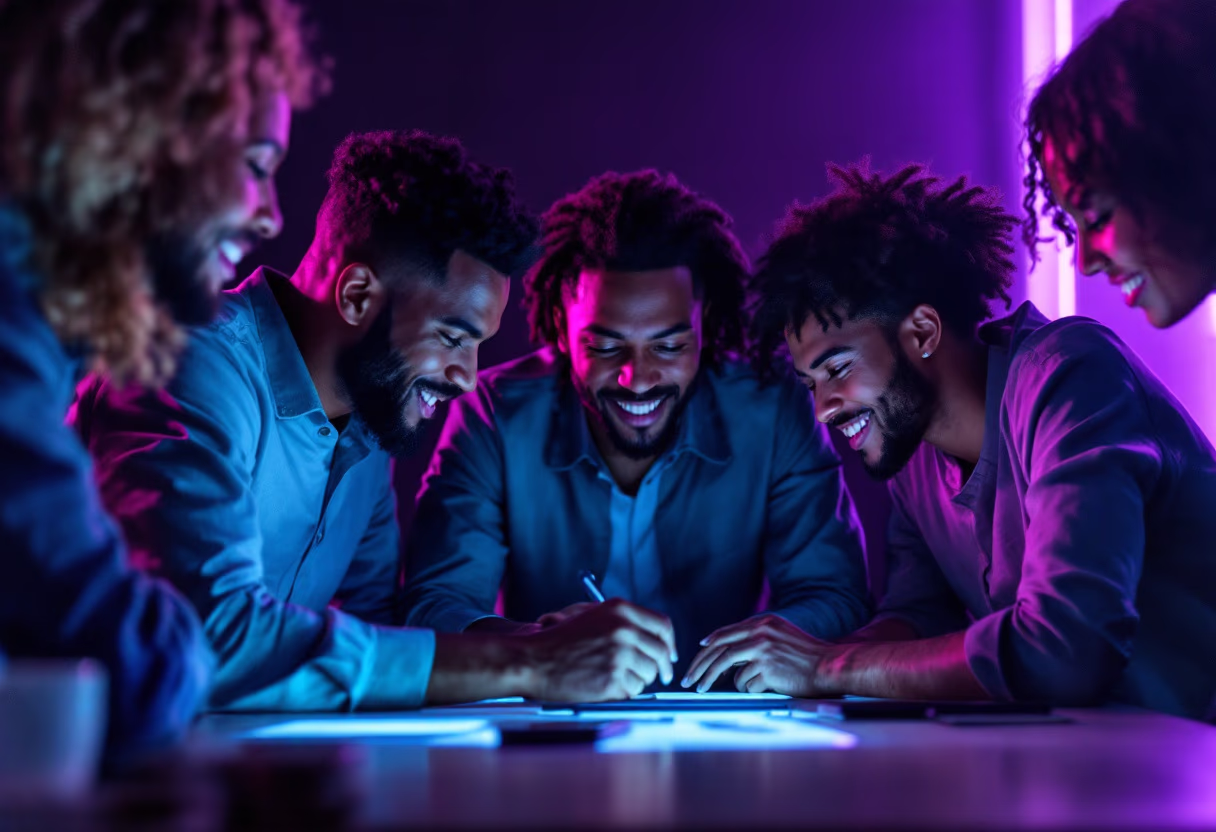 image of team discussion (for a hr tech)