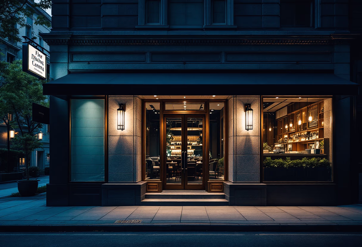 [background image] image of the restaurant facade (for a fine dining restaurant)