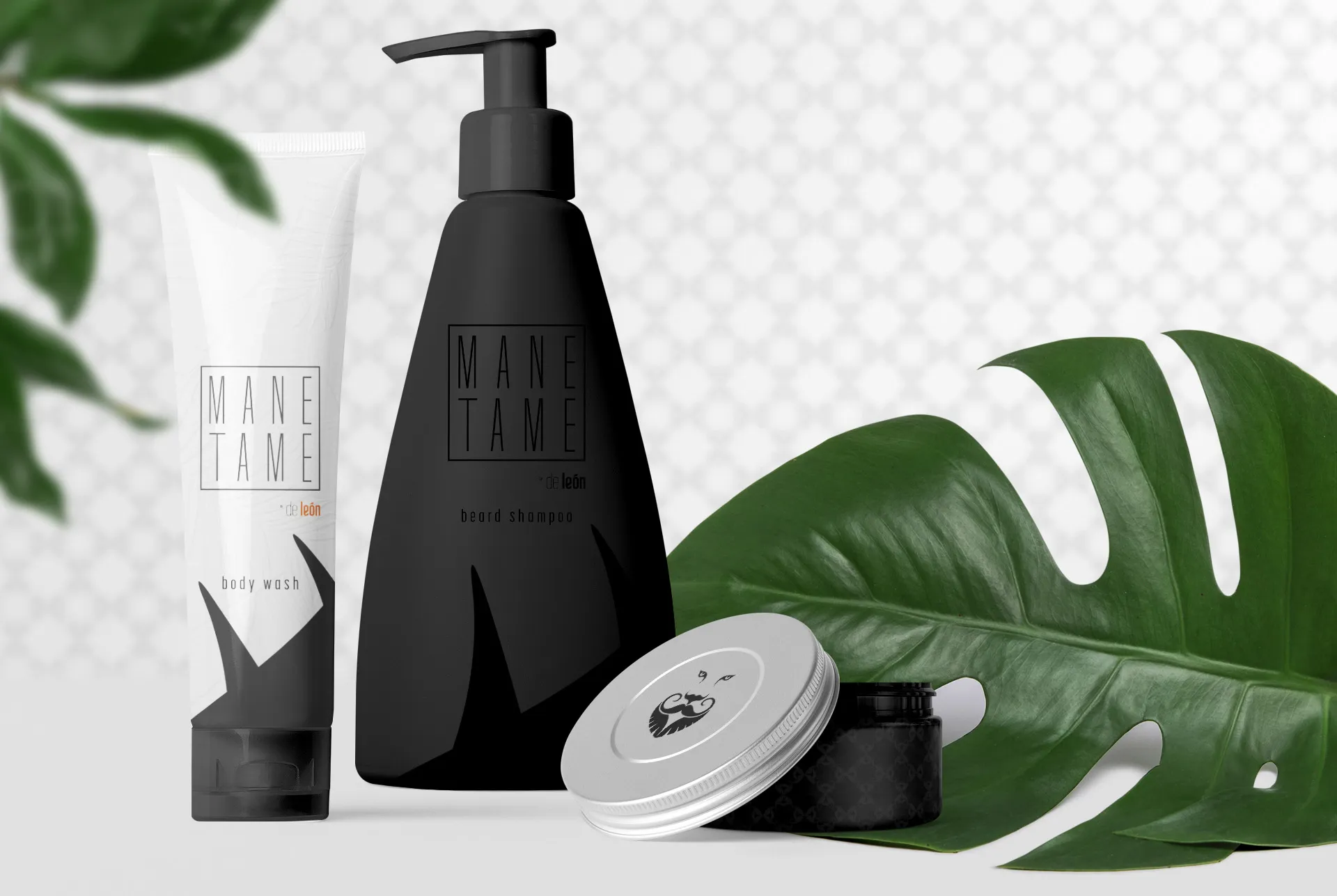 Mane Tame beard shampoo and body wash packaging