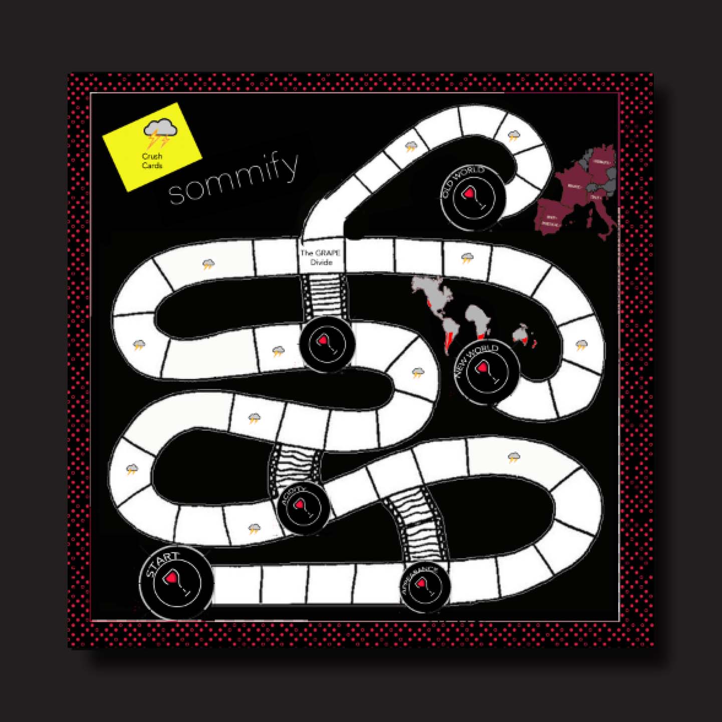 Sommify board game layout design
