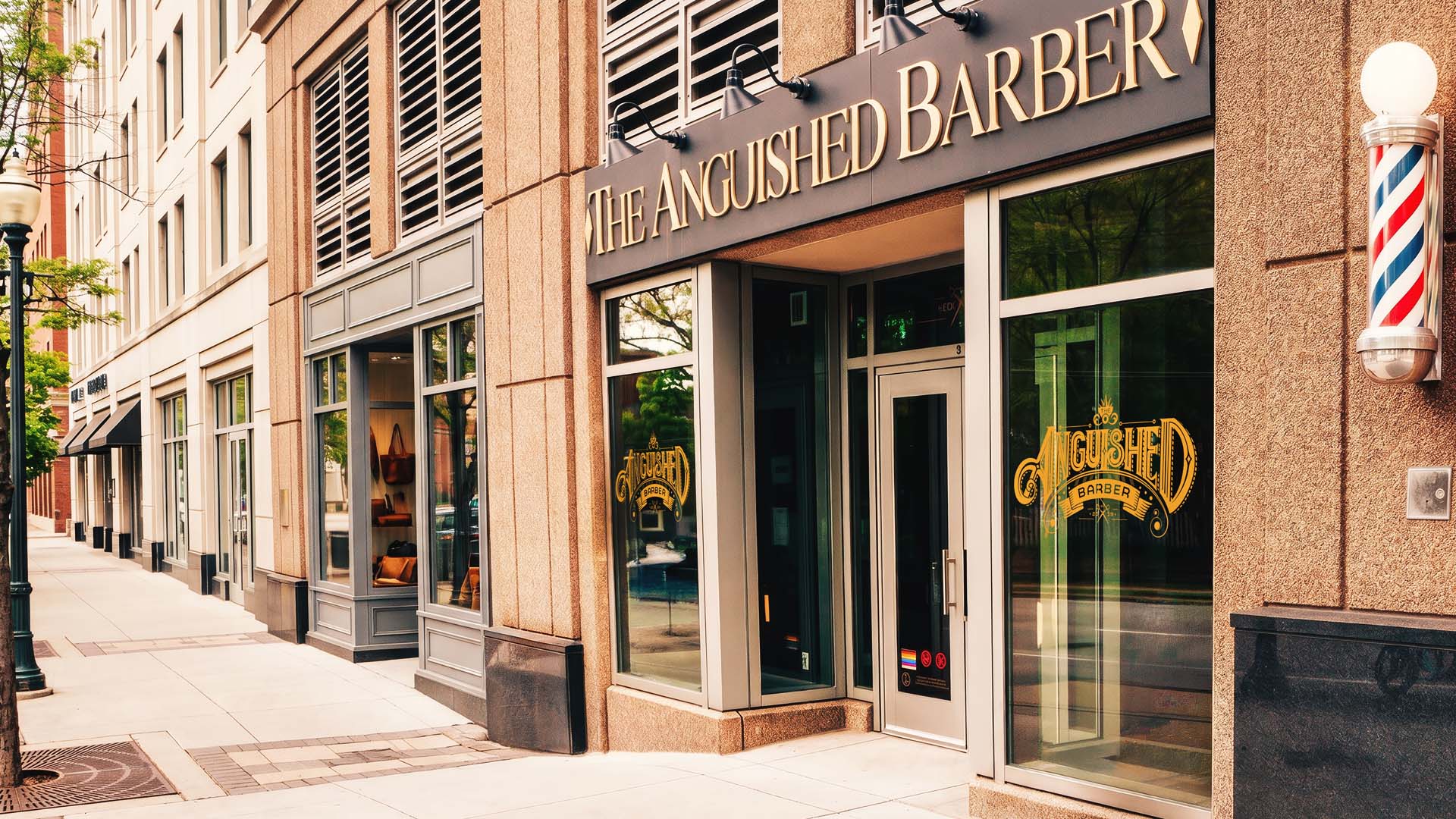 The Anguished Barber storefront exterior