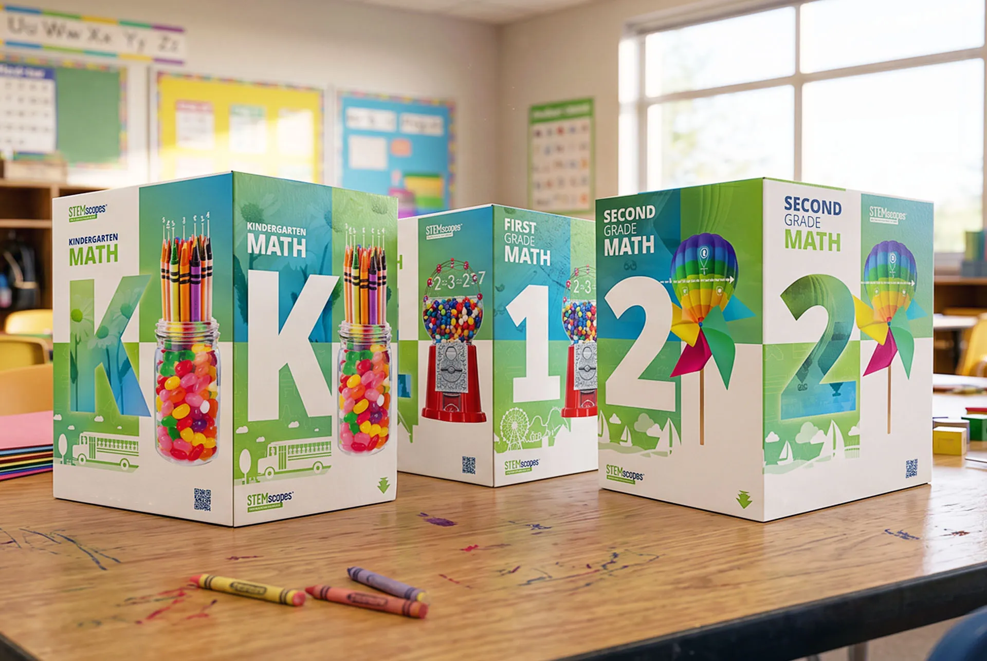 Math Nation elementary math curriculum packaging for classroom kits