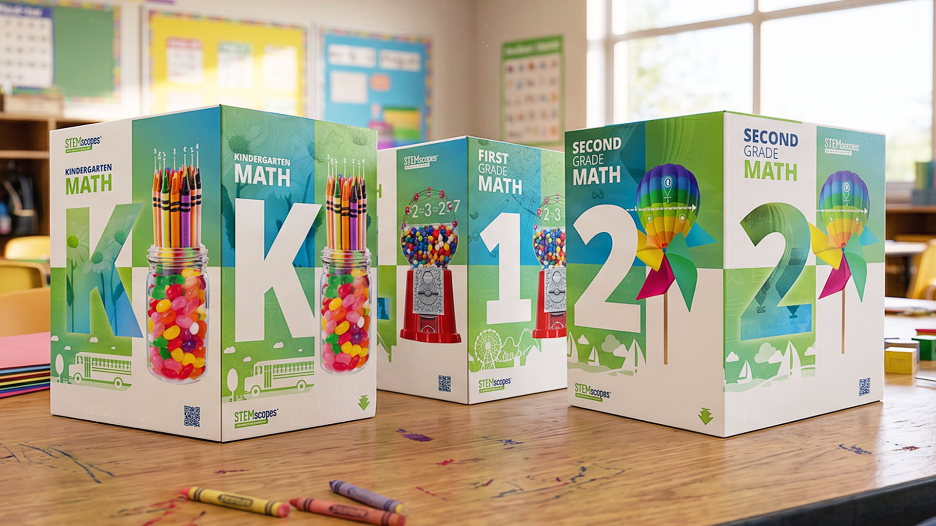 Math Nation elementary math curriculum packaging for classroom kits