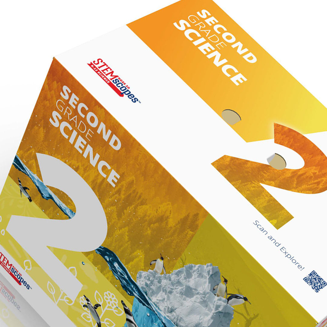 Oregon NGSS second-grade science kit dieline and packaging layout
