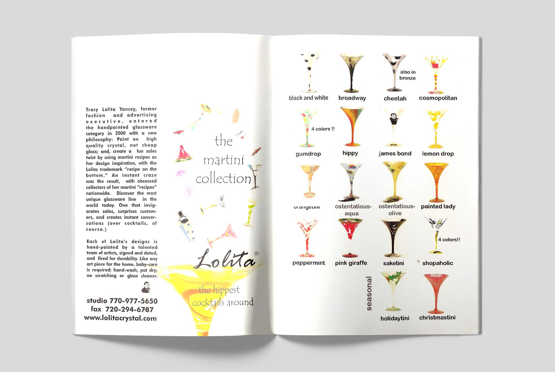 The original Designs by Lolita martini collection catalog