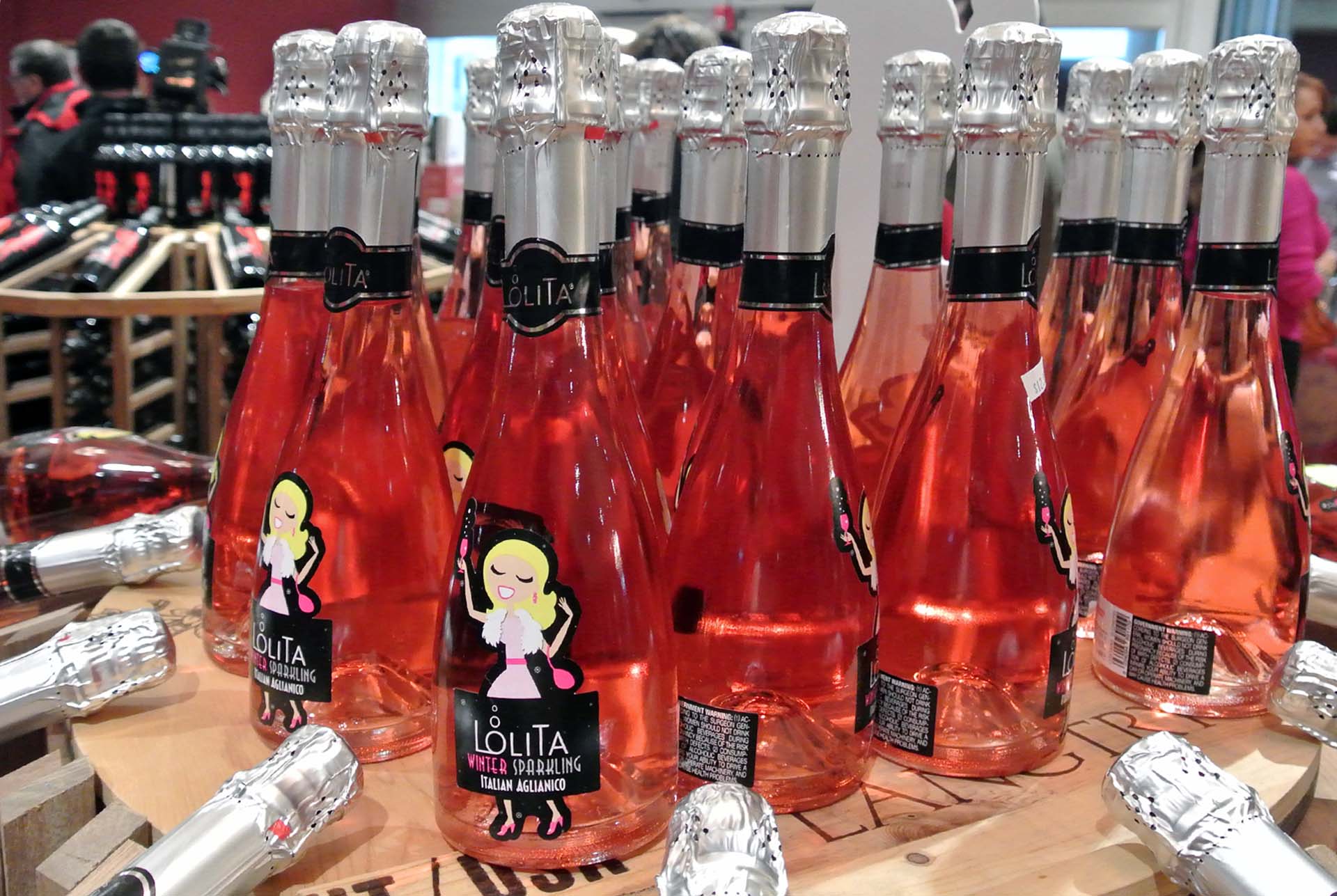Lolita sparkling rose bottles at retail