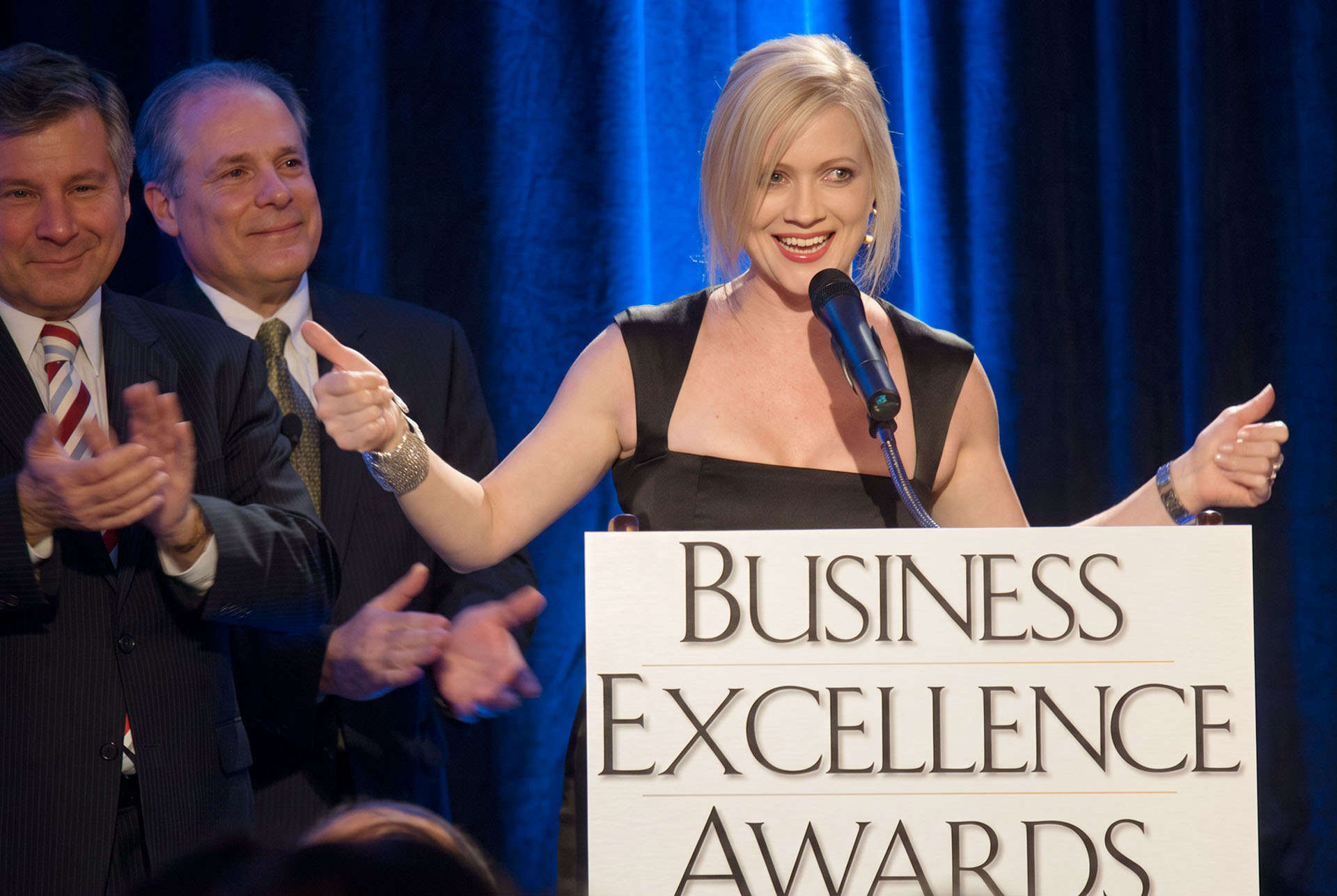 Business Excellence Awards, Designs by Lolita founder at the podium