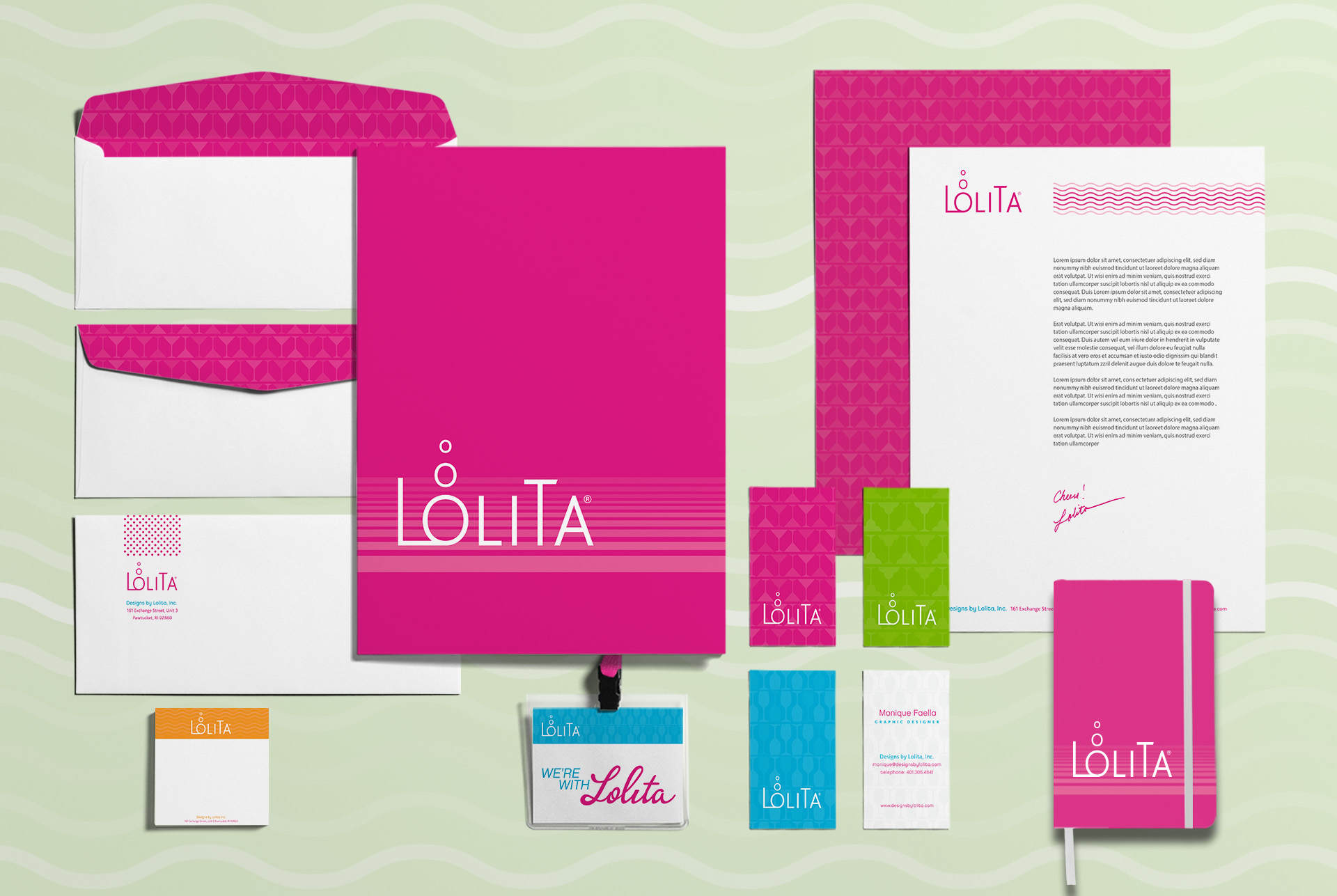Designs by Lolita stationery and identity system