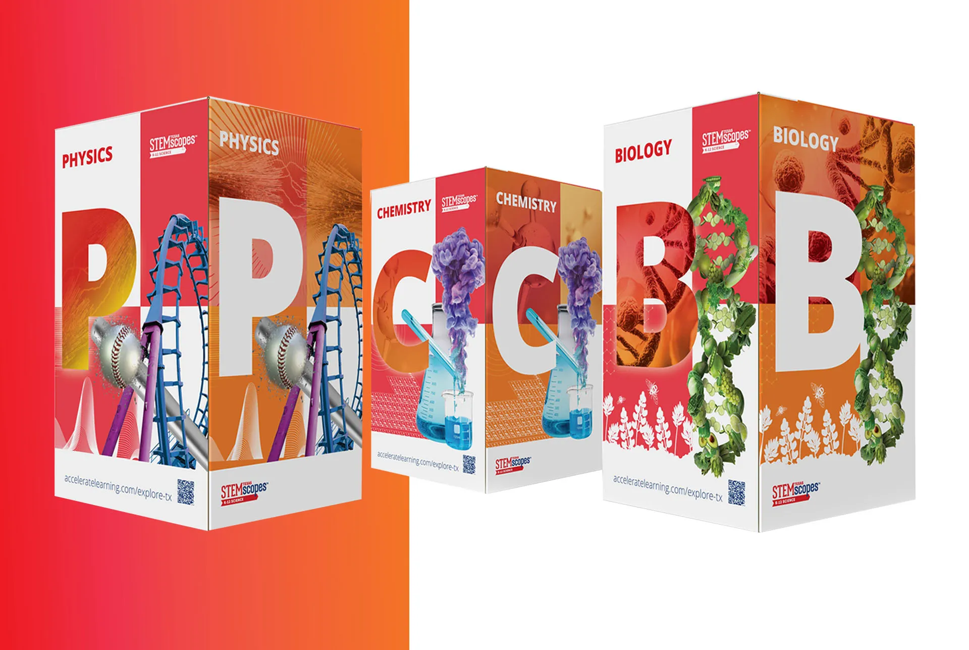STEMscopes high school Physics, Chemistry and Biology kit packaging