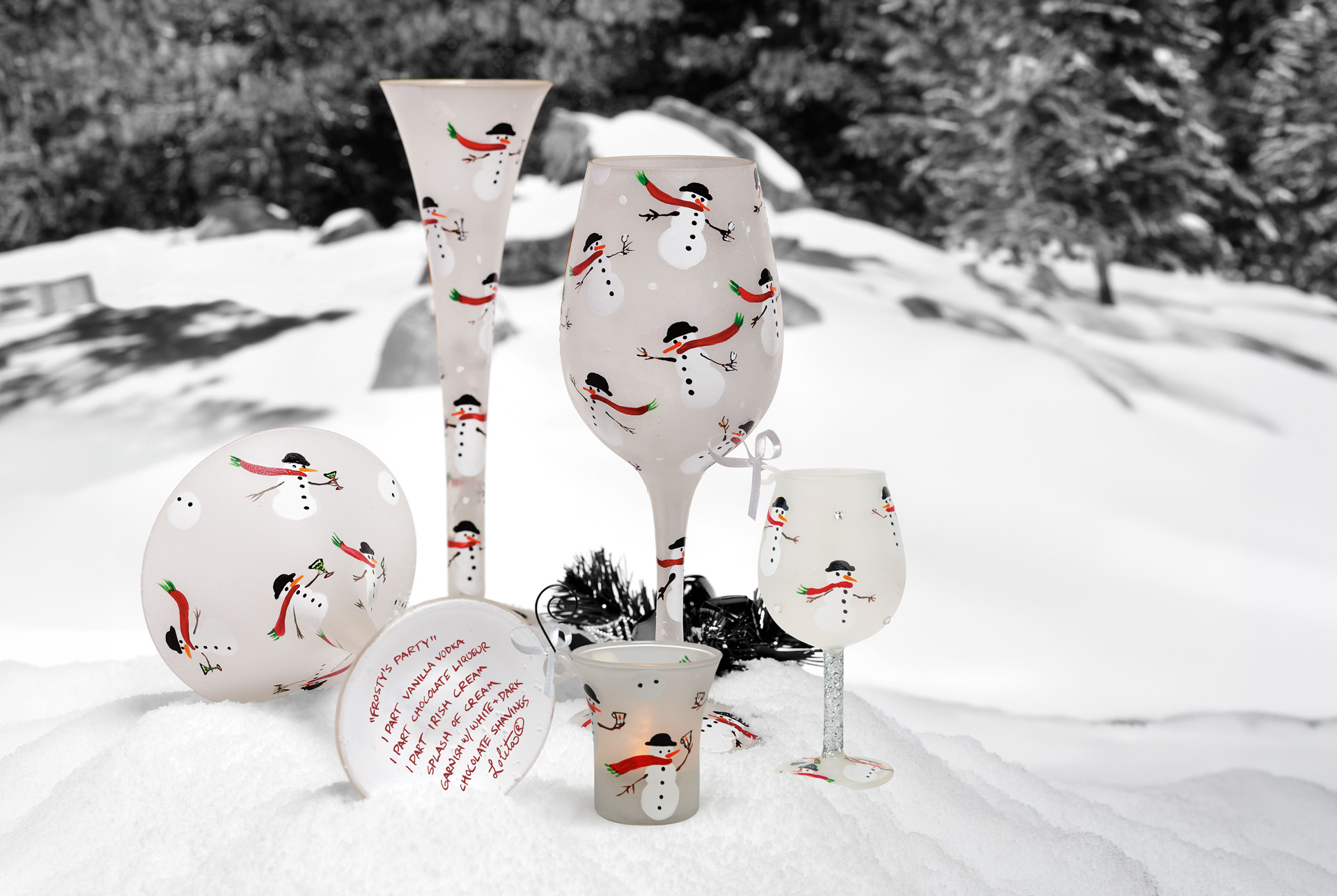 Everyday hand-painted Designs by Lolita stemless wine glasses