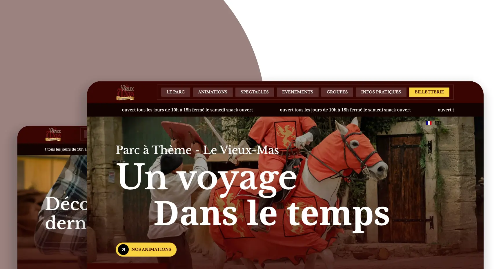 Le Vieux Mas — Site vitrine, projet réalisé par HWS Agency