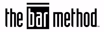 Black stylized text reading 'the bar method' on a white background.