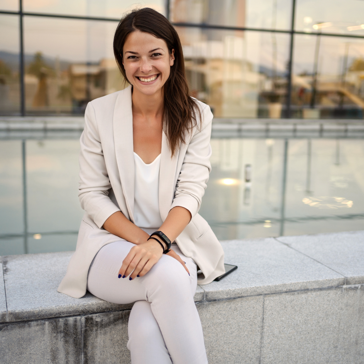 Woman after completing the who were you journal 