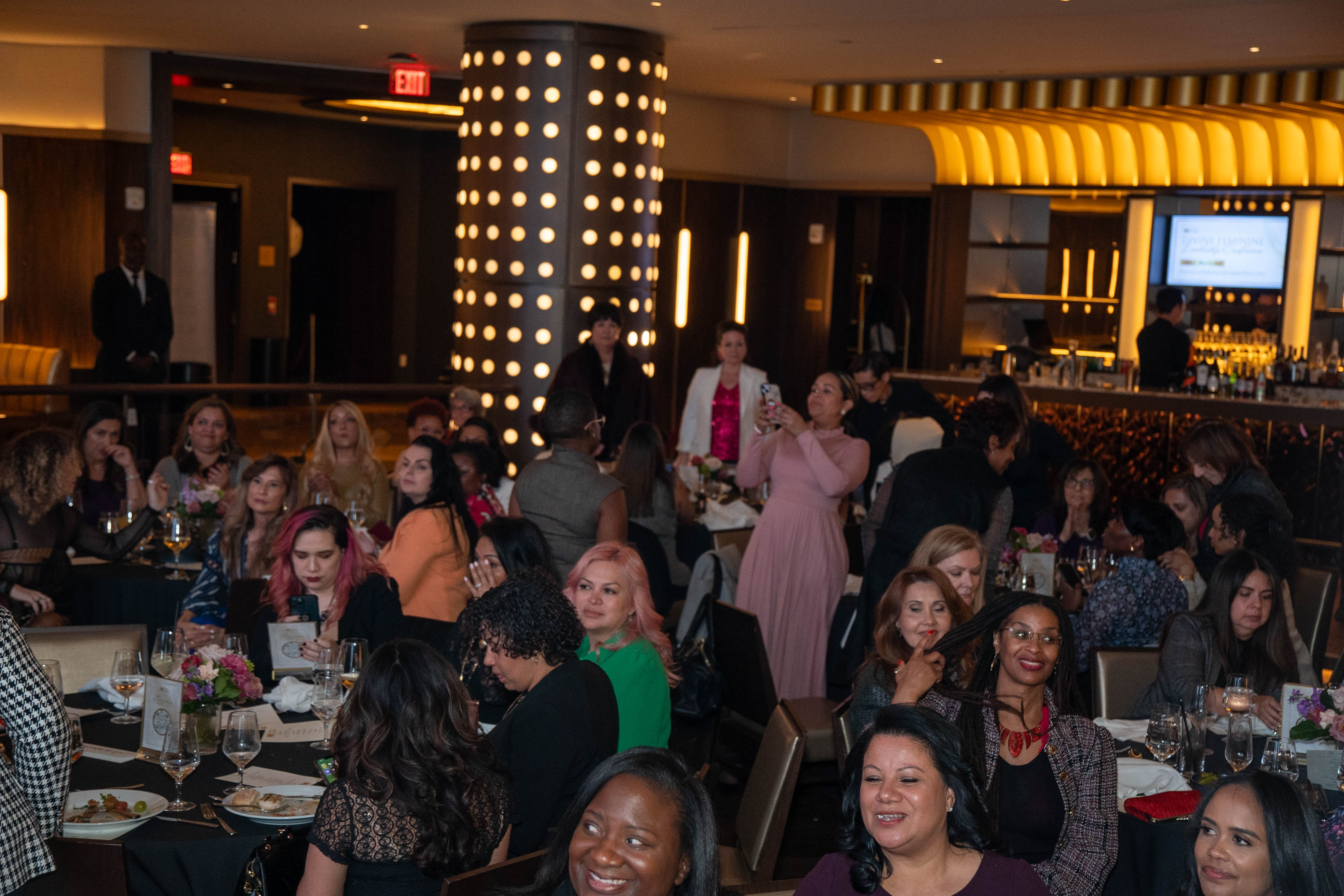 Michelle Margaret Marques on stage at Women's International Conference  in NYC