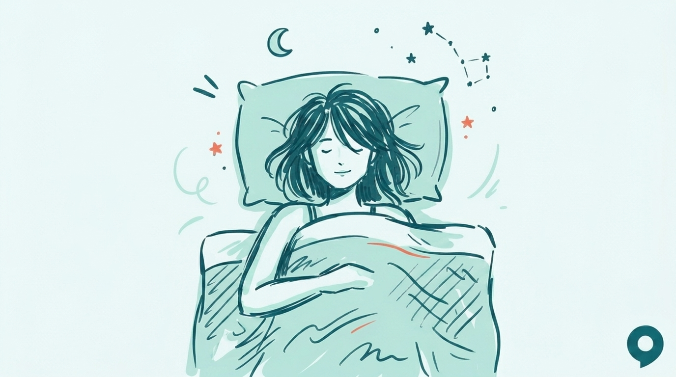 Illustrazione a inchiostro: sonno
