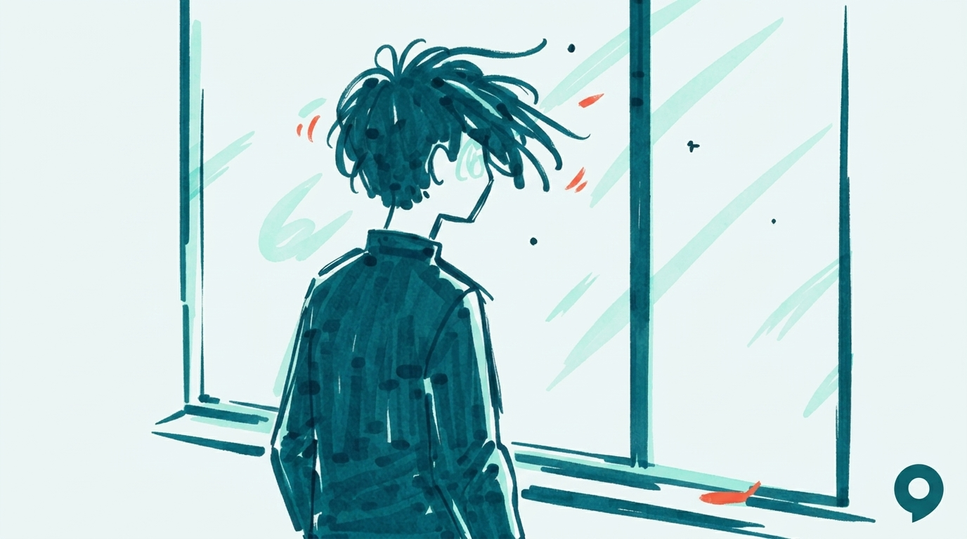 Illustrazione a inchiostro: umore e depressione