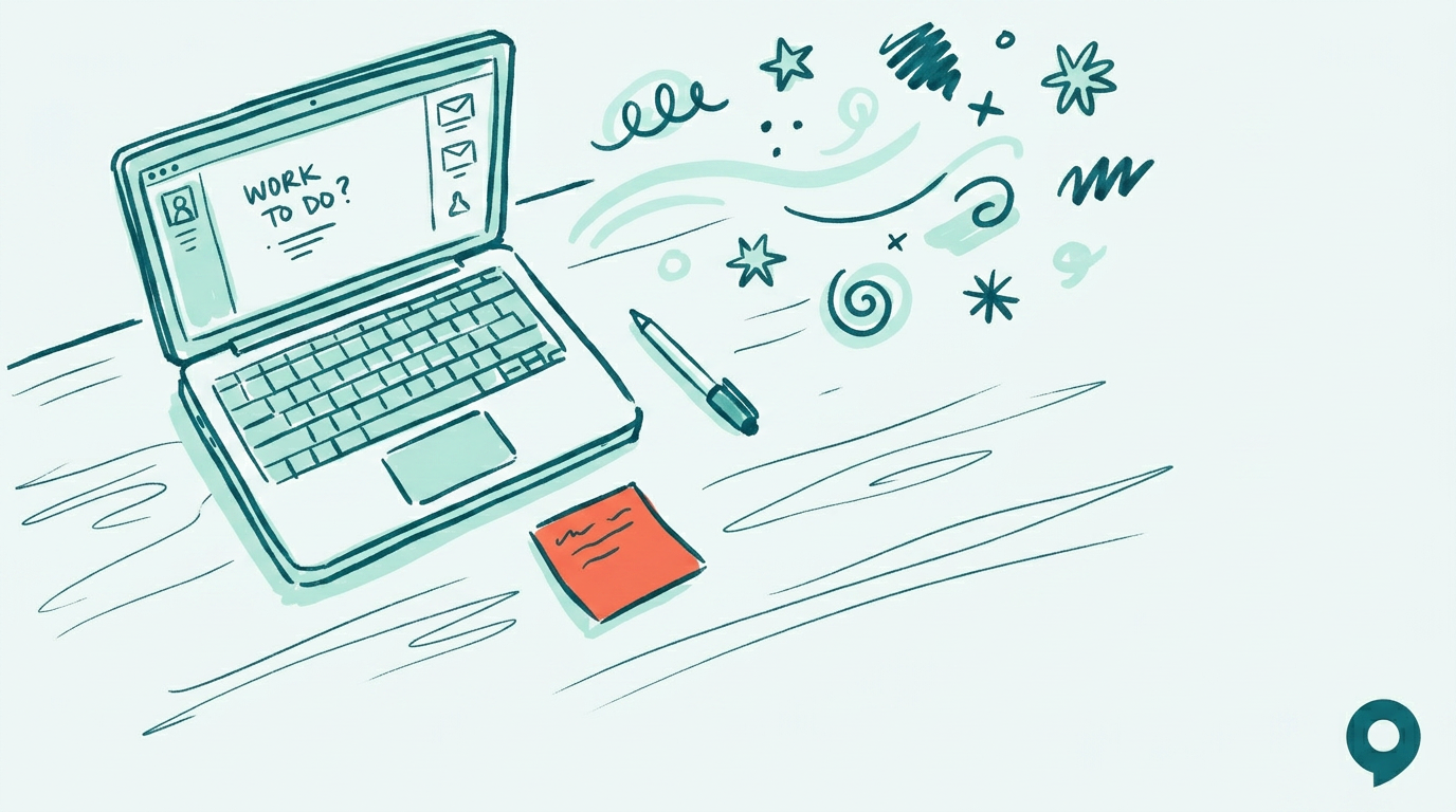 Illustrazione a inchiostro: ADHD e attenzione