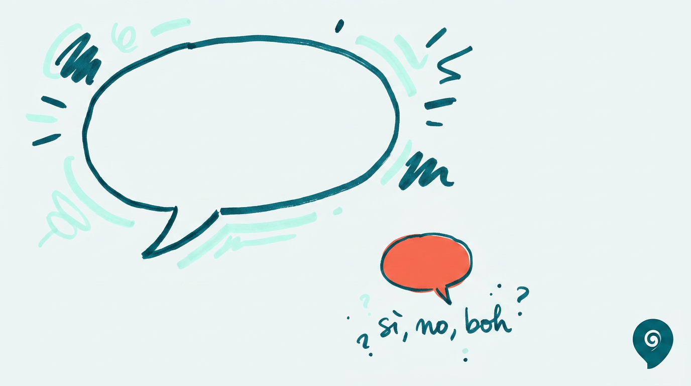 Illustrazione: un figlio che non parla