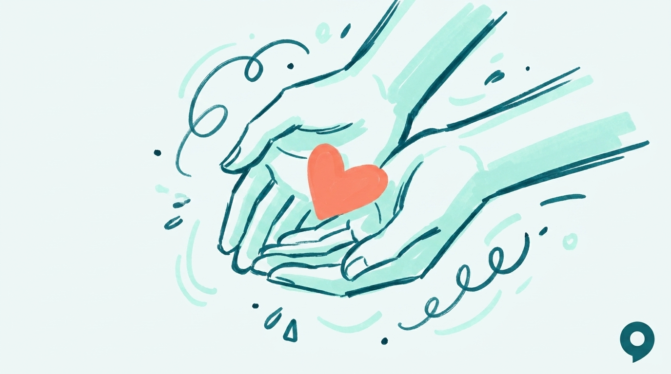 Illustrazione: autocompassione, essere gentili con sé