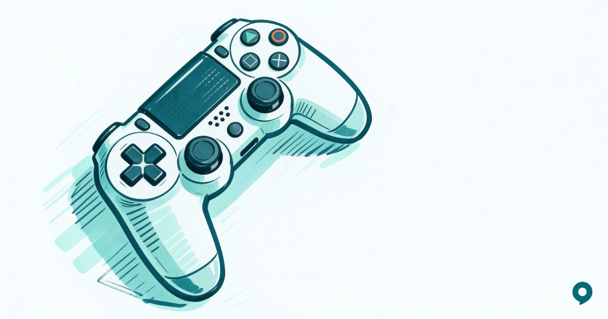 Illustrazione: un joypad in diagonale