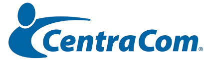 CentraCom logo with a stylized person icon in blue next to the company name.