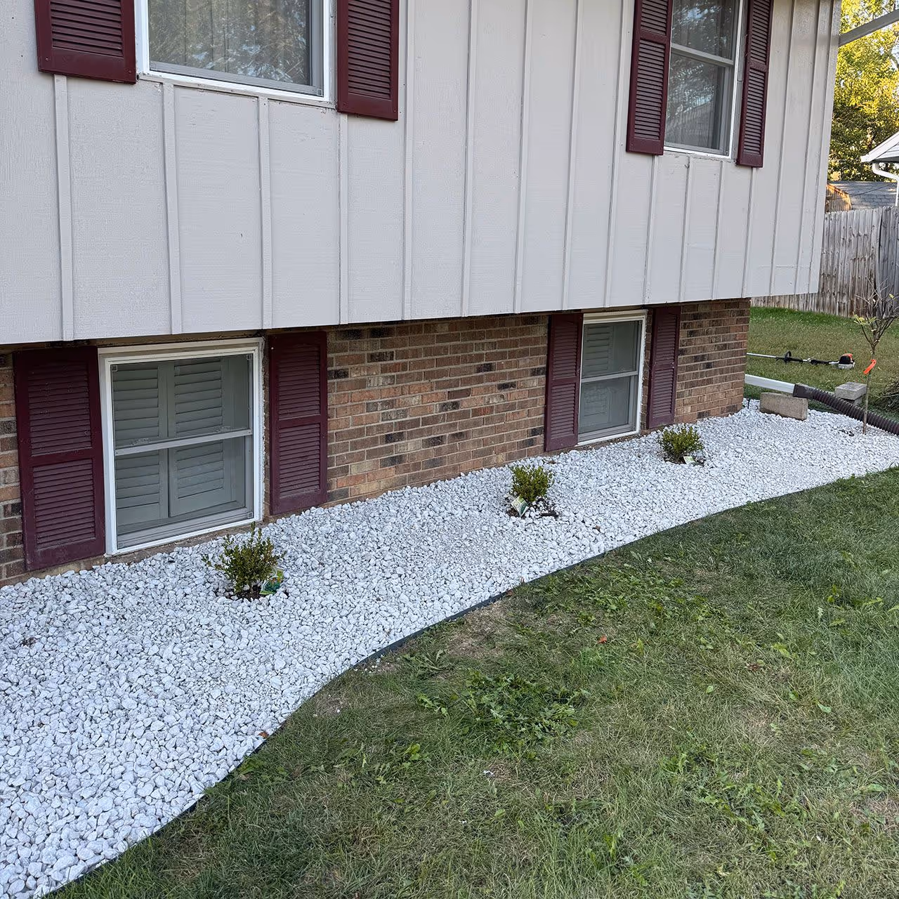 Landscape maintenance keeping beds clean and well-maintained