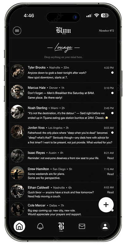 Smartphone screen showing a dark-themed group chat with several messages from different users.
