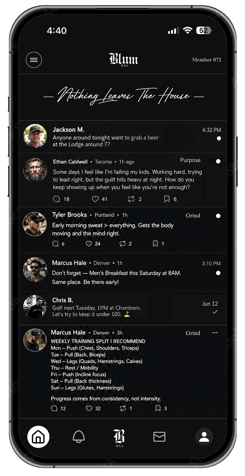 app screen