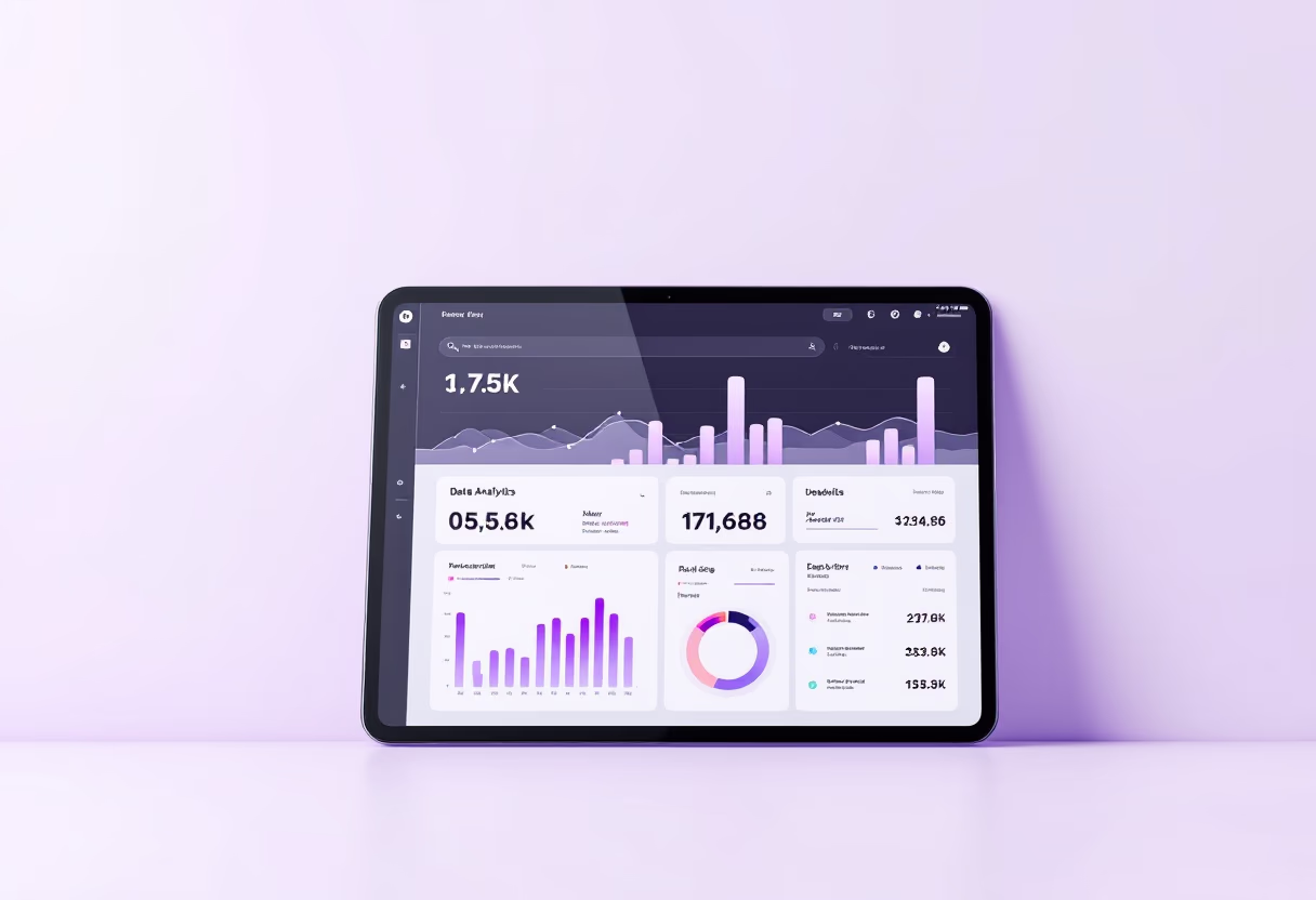 [interface] screenshot of data analytics dashboard (for an ai saas company)