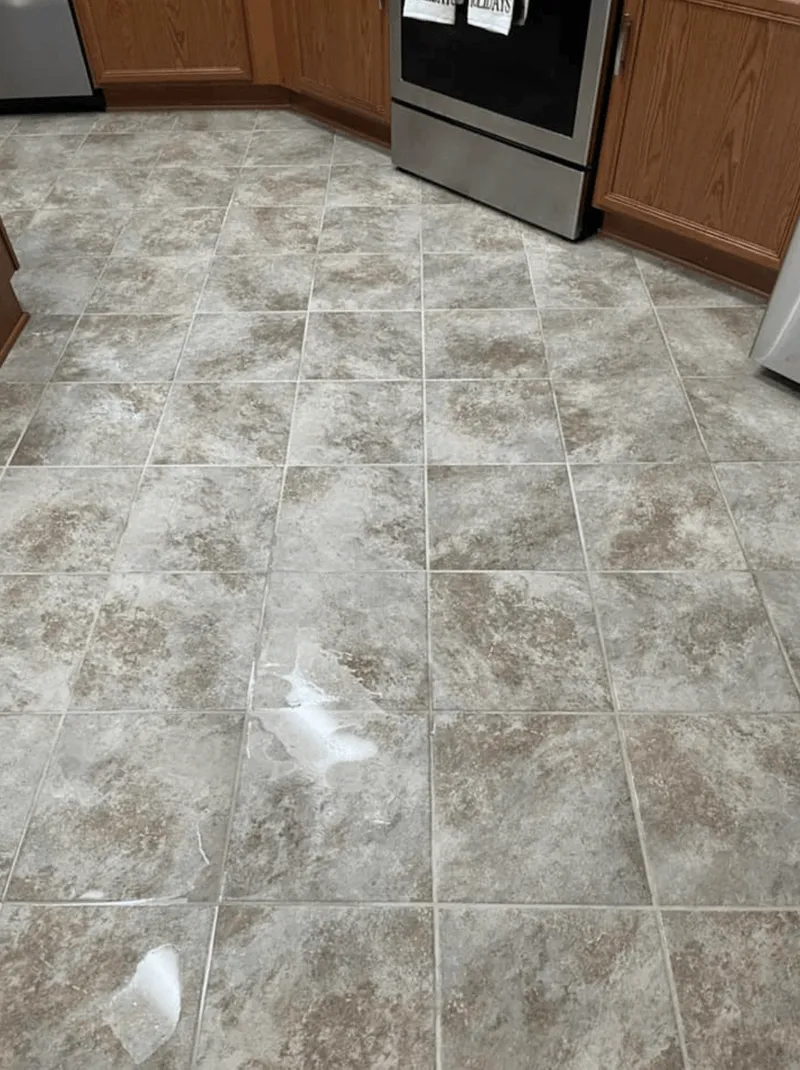 After tile and grout cleaning service