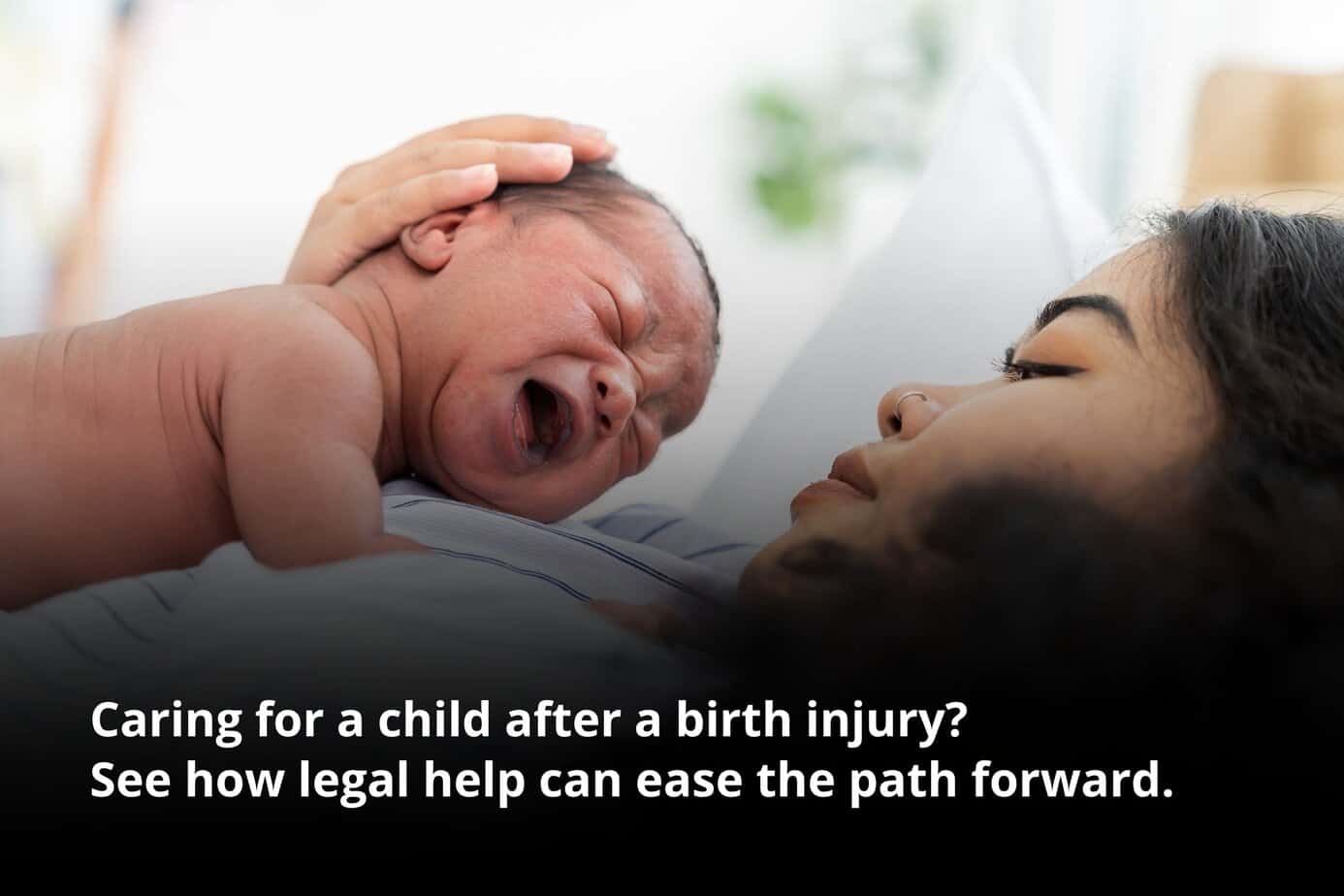 A mother comforts her newborn, symbolizing the need for an Anaheim birth injury attorney after medical negligence during delivery.