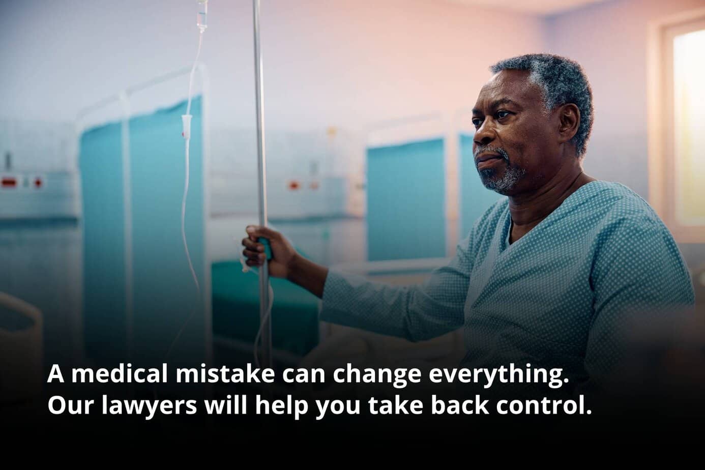 A man in the hospital after a misdiagnosis. He will contact a Tustin medical malpractice lawyer for advice.
