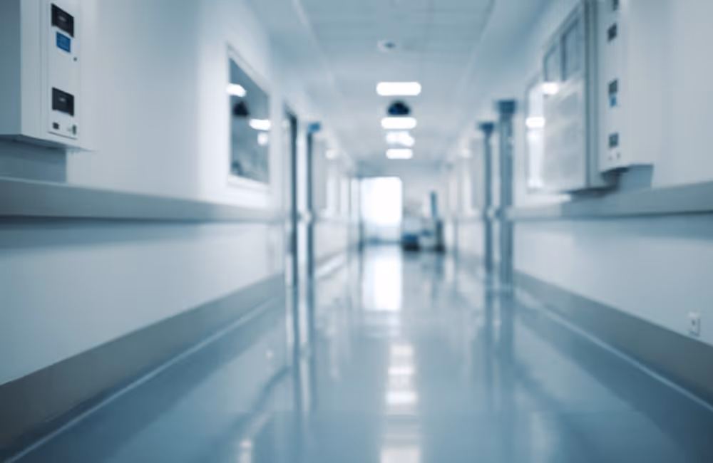 Image of empty hospital hallway