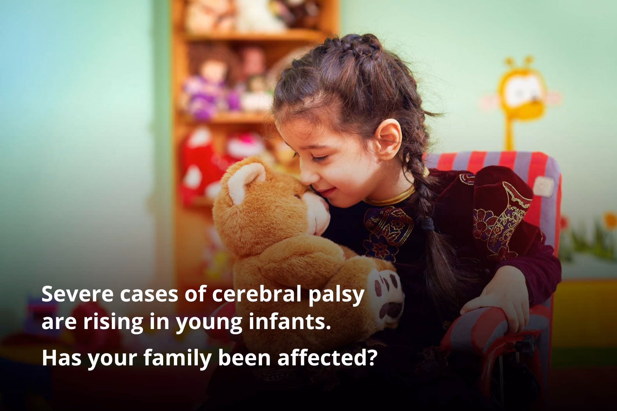 A young girl whose family contacted a California cerebral palsy attorney.