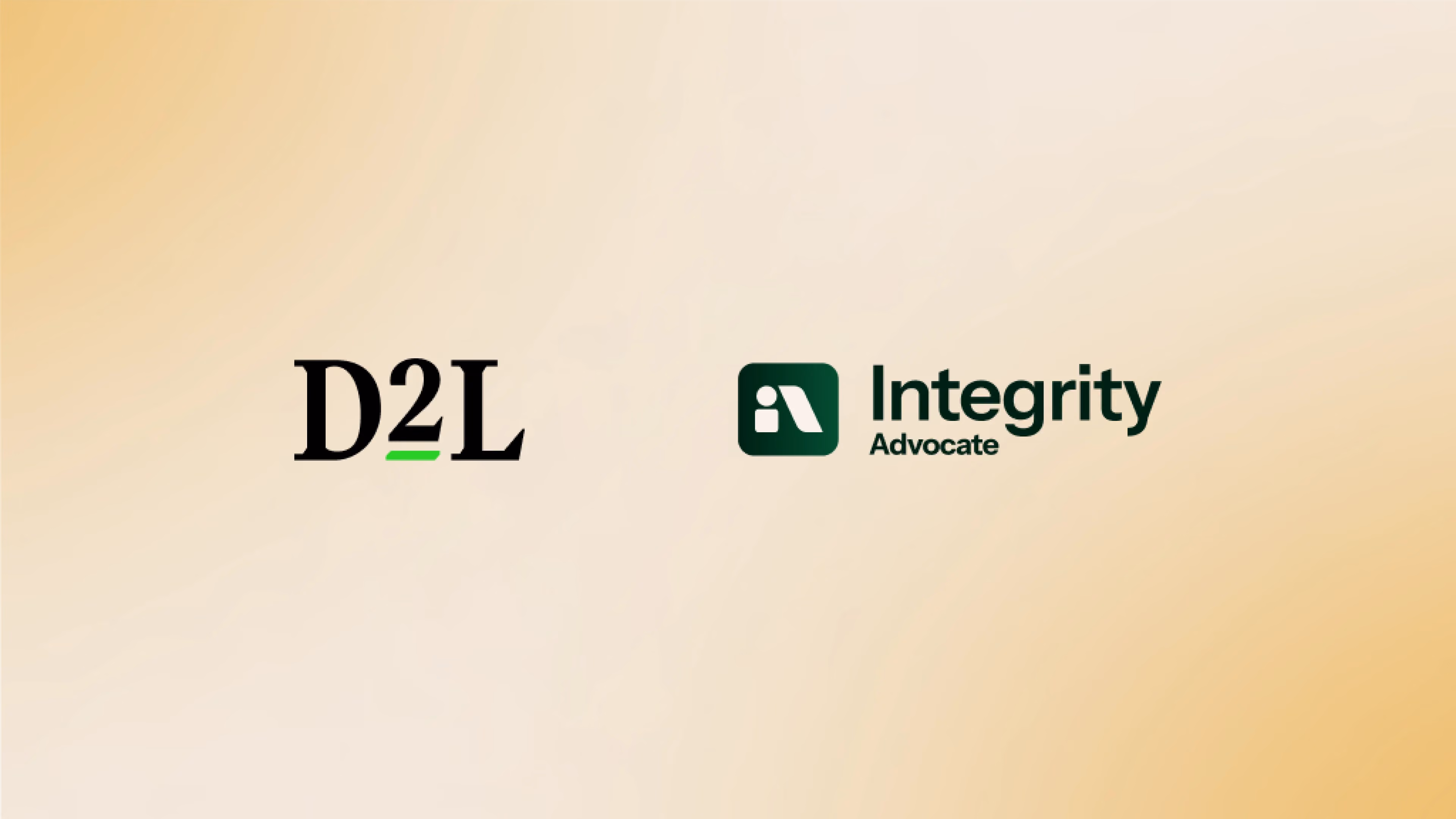 The D2L and Integrity Advocate logos side by side, representing the partnership that brings human-reviewed proctoring and AI detection directly into the D2L Brightspace learning management system.