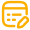 Ícono de edición de propiedad con lápiz sobre documento amarillo.