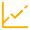 Gráfico de líneas creciente con icono de flecha representando evaluación de carbono.