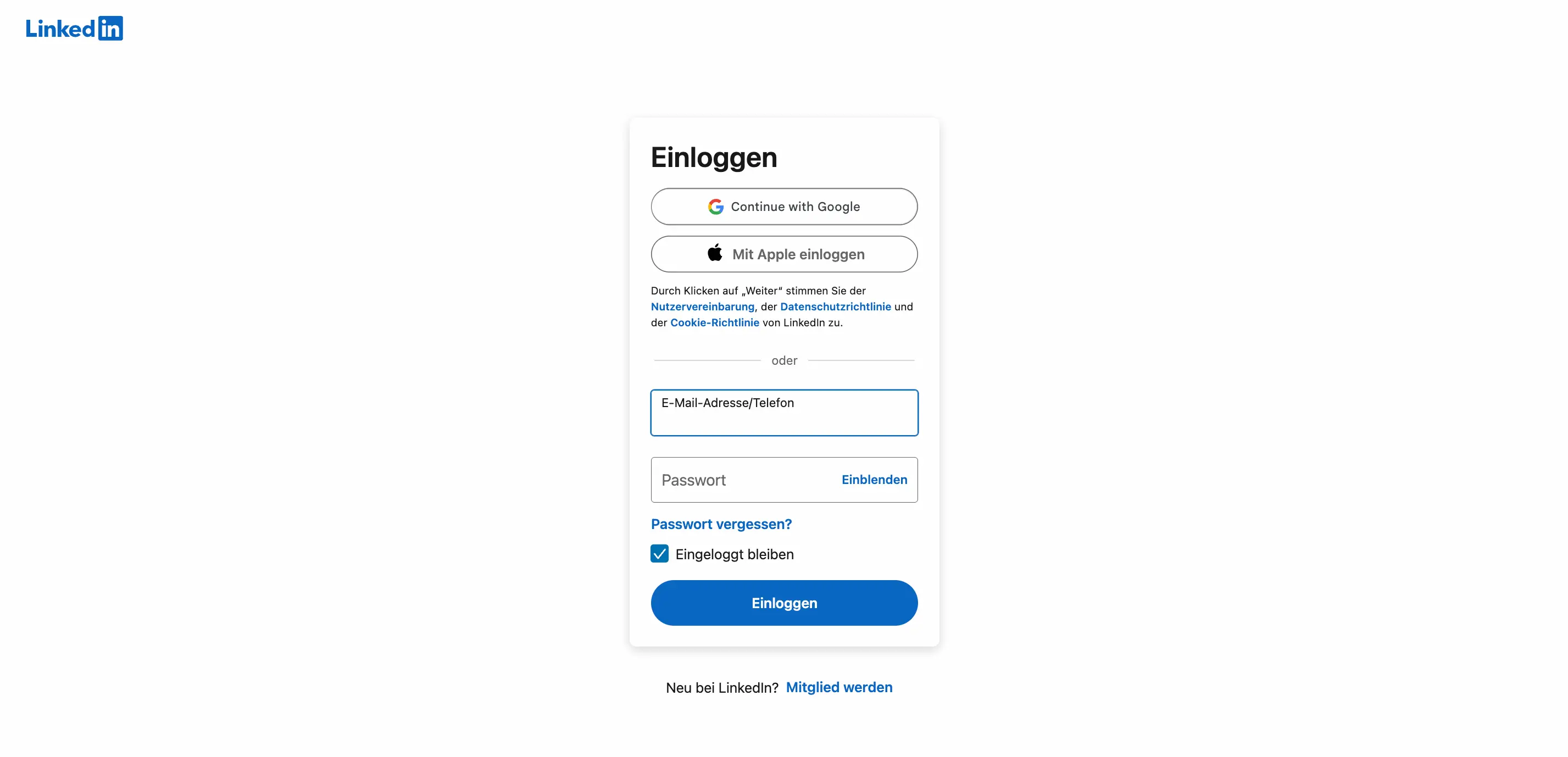 LinkedIn Social Media Plattform