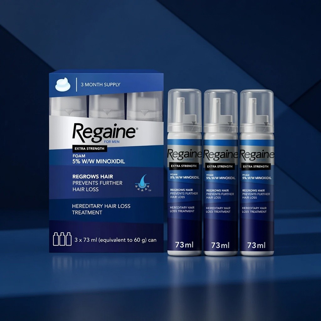 Kunden-Case: Produktfoto Regaine Extra Strength Schaum