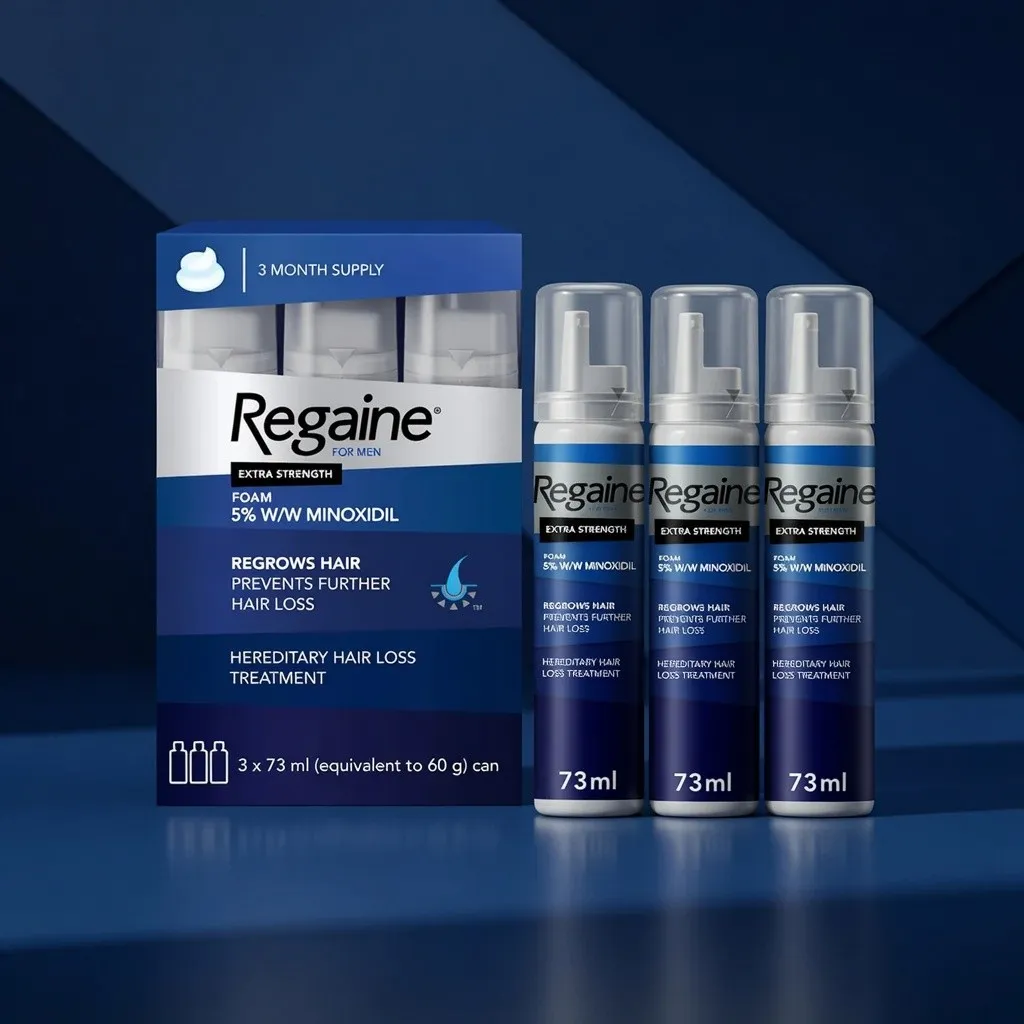 Kunden-Case: Produktfoto Regaine Extra Strength Schaum