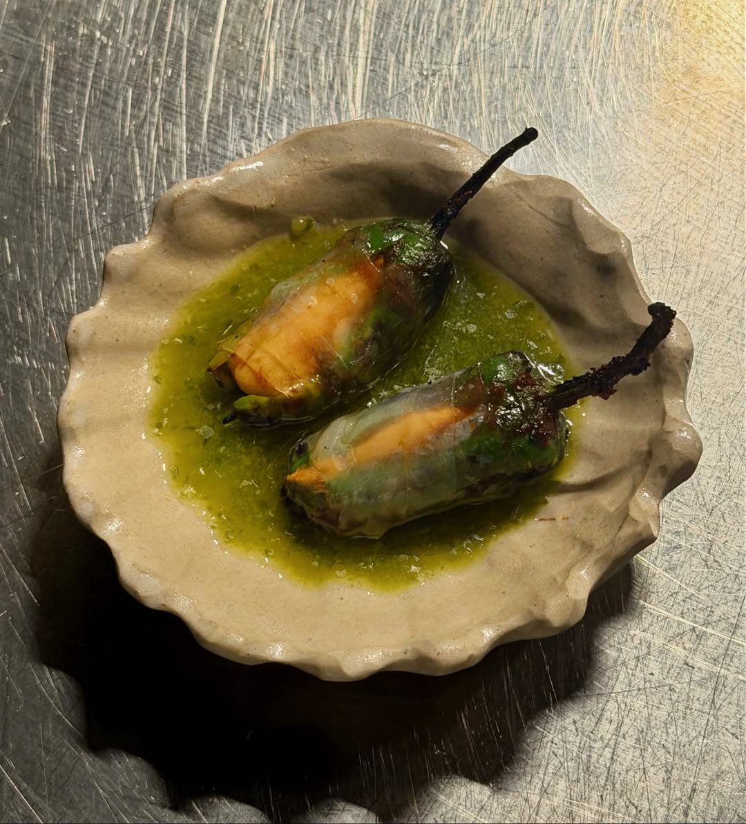 Piment Padrón grillé