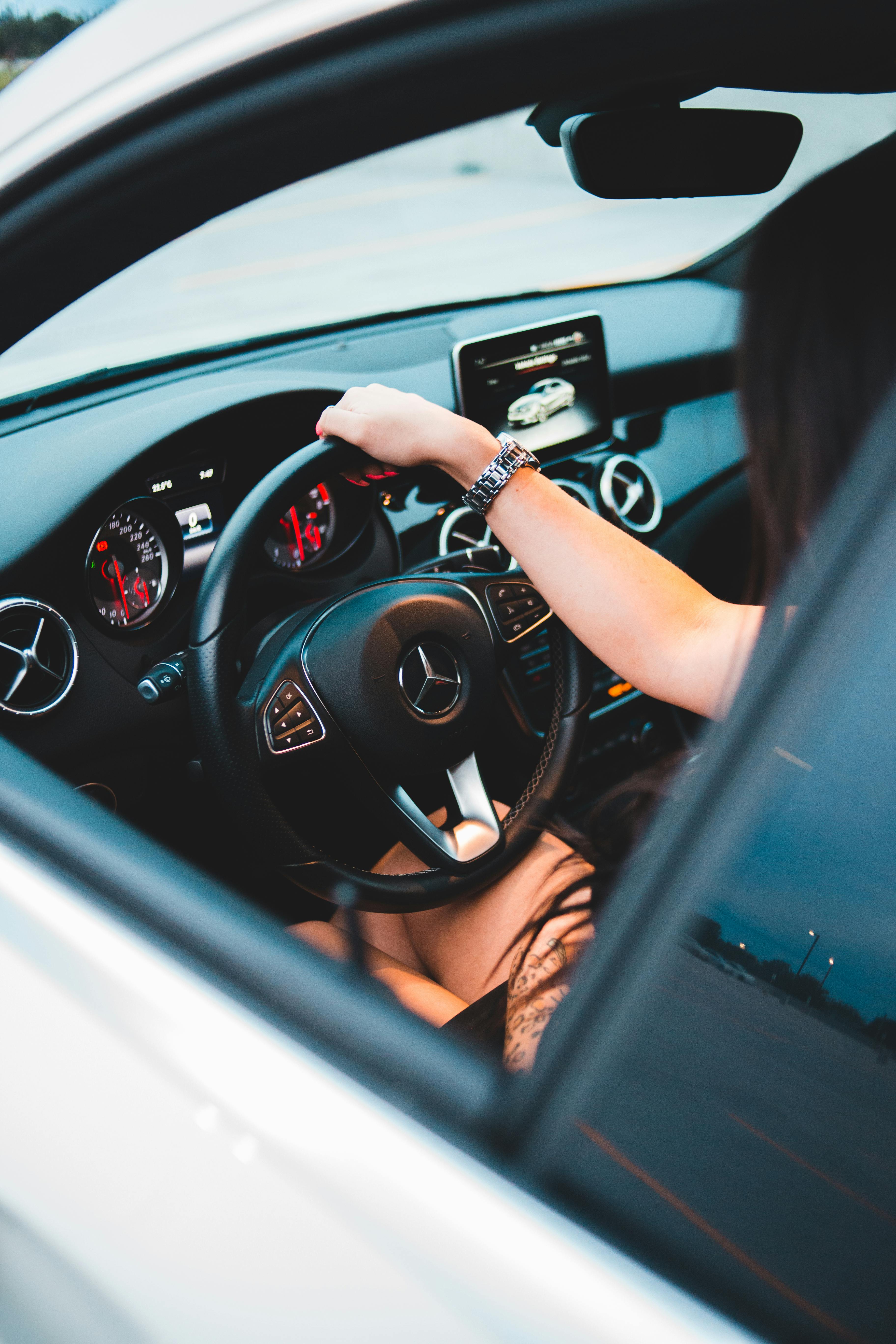 driving car stock image