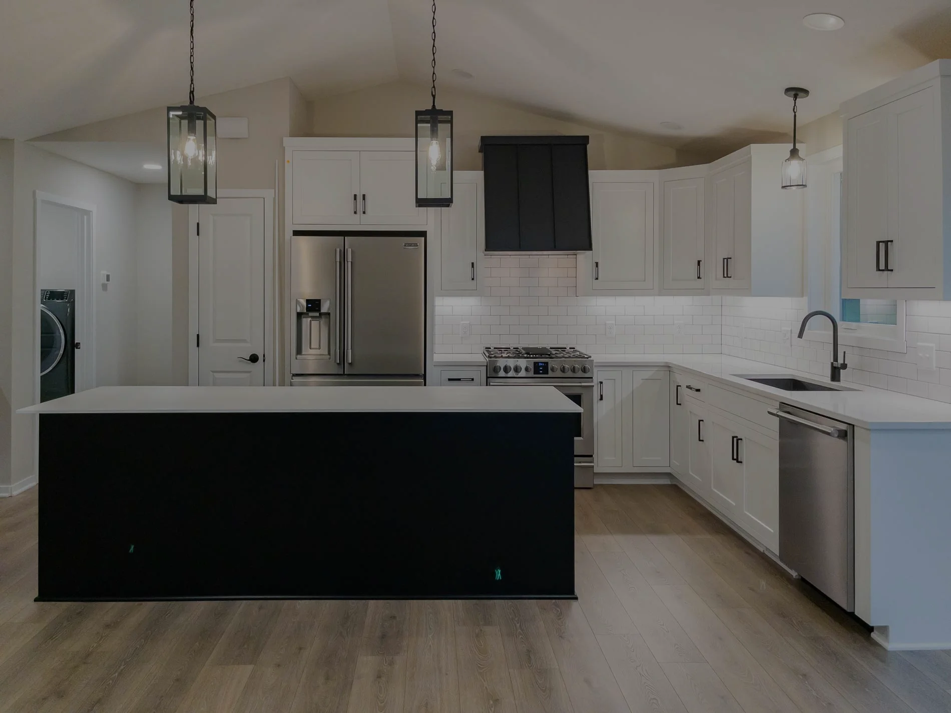 kitchen with island gradient
