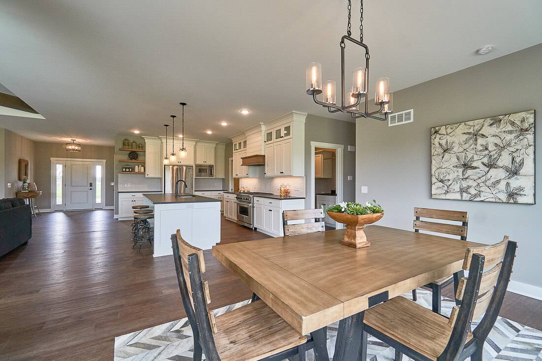 dining room and kitchen connected