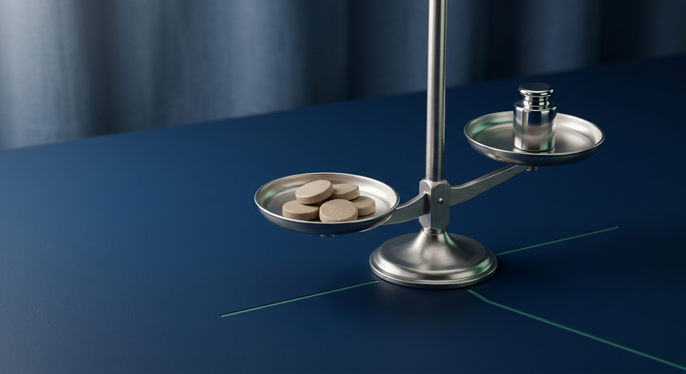A balance scale weighing many light sand tokens against a single dense metallic object, representing the decision to route tasks to cheaper or premium models.