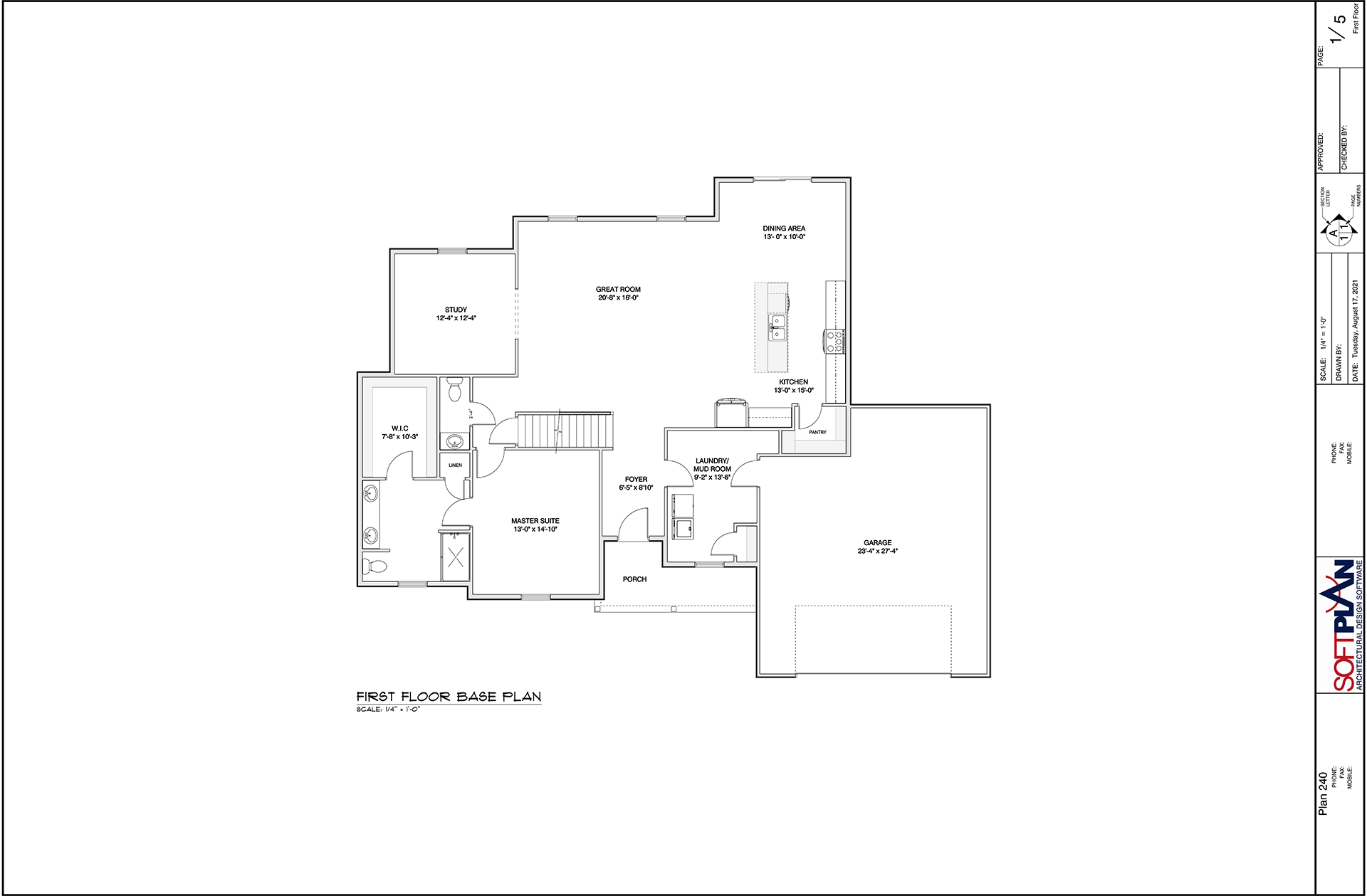 First Floor Base House Plan