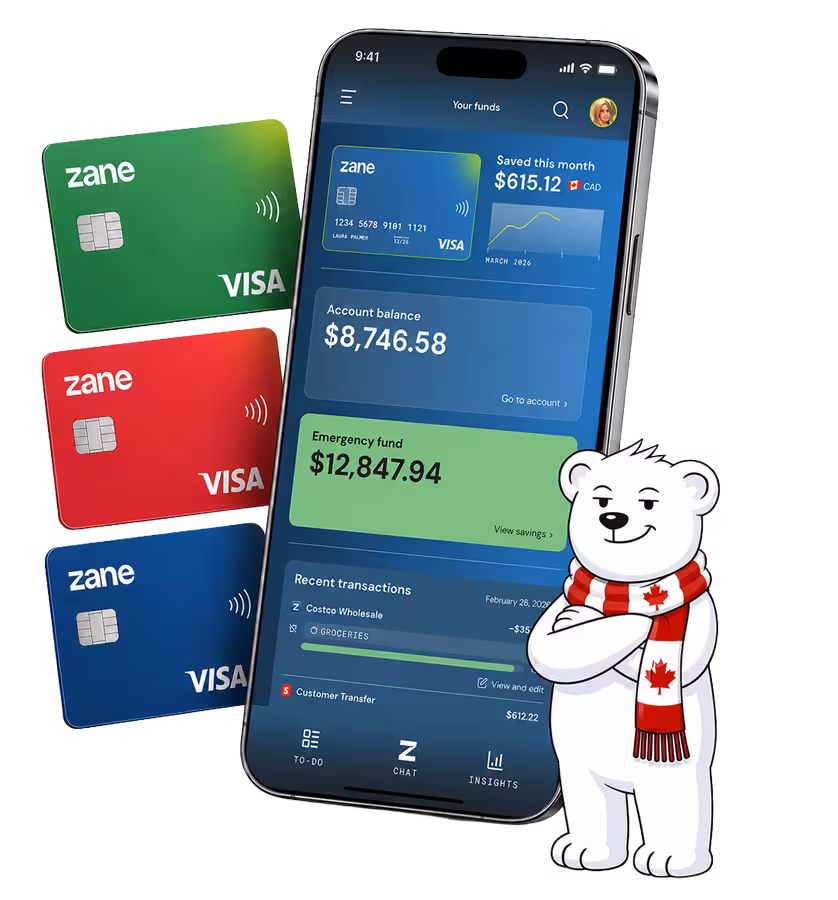 financial app with debit credit cards emergency funds canada